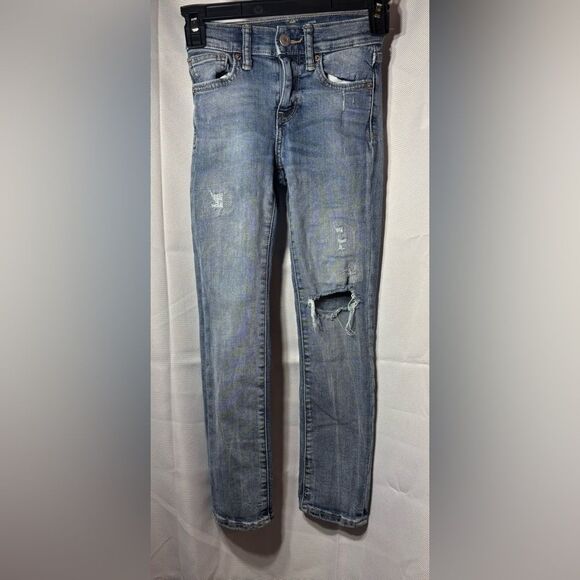 Kids Jeans EPC Old Navy Adjustable Waistband Distressed Size 7 Slim - Picture 1 of 5